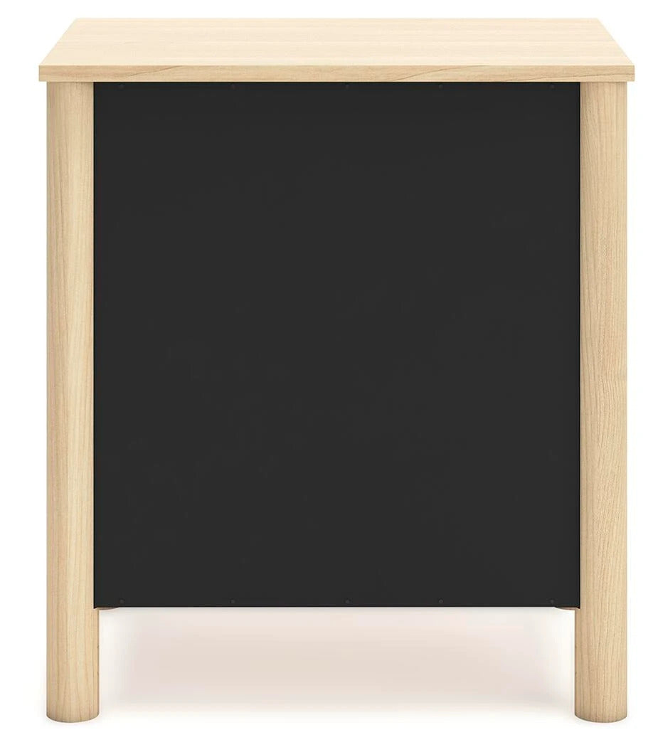 Cabinella Modern Wooden Nightstand with 2 Smooth-Gliding Drawers