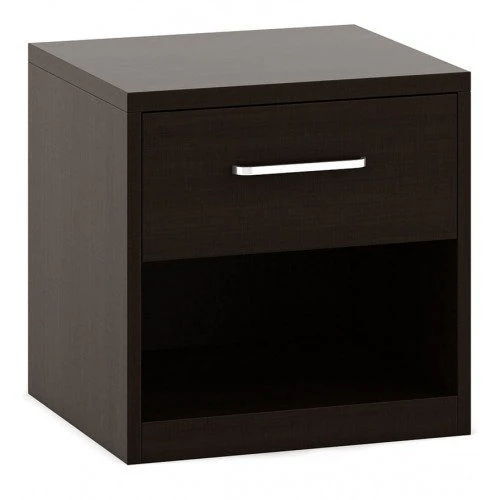 Kosmo Wooden Side Table with Storage Drawer and Open Shelf