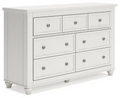 Grantoni 7-Drawer Dresser with Soft White Finish