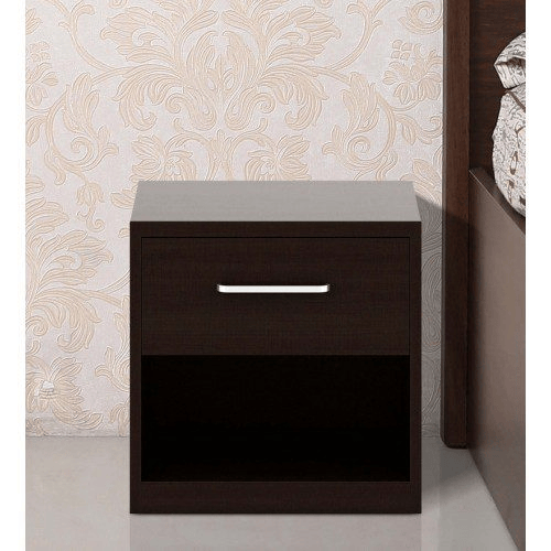 Kosmo Wooden Side Table with Storage Drawer and Open Shelf
