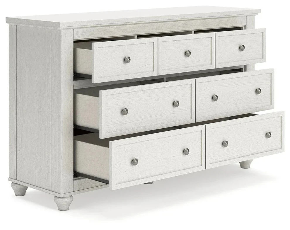 Grantoni 7-Drawer Dresser with Soft White Finish