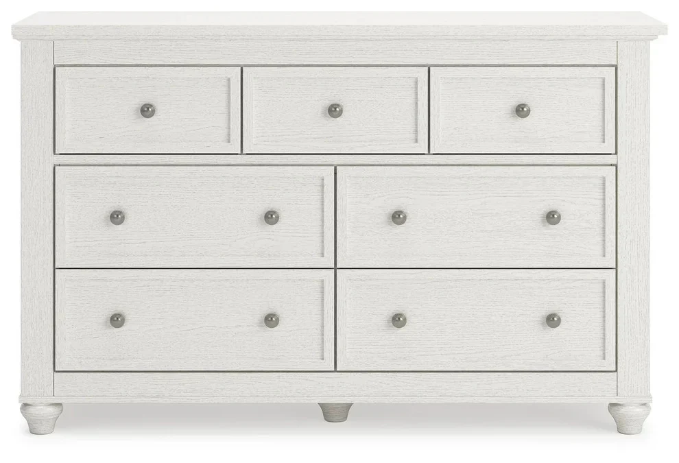 Grantoni 7-Drawer Dresser with Soft White Finish