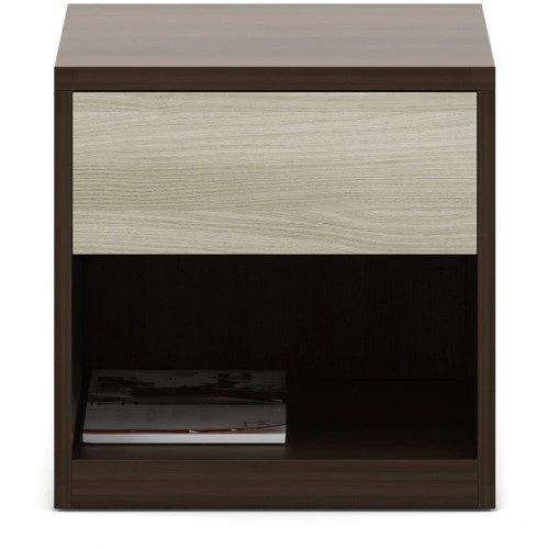 Ambry Wooden Side Table with Storage Drawer and Open Shelf