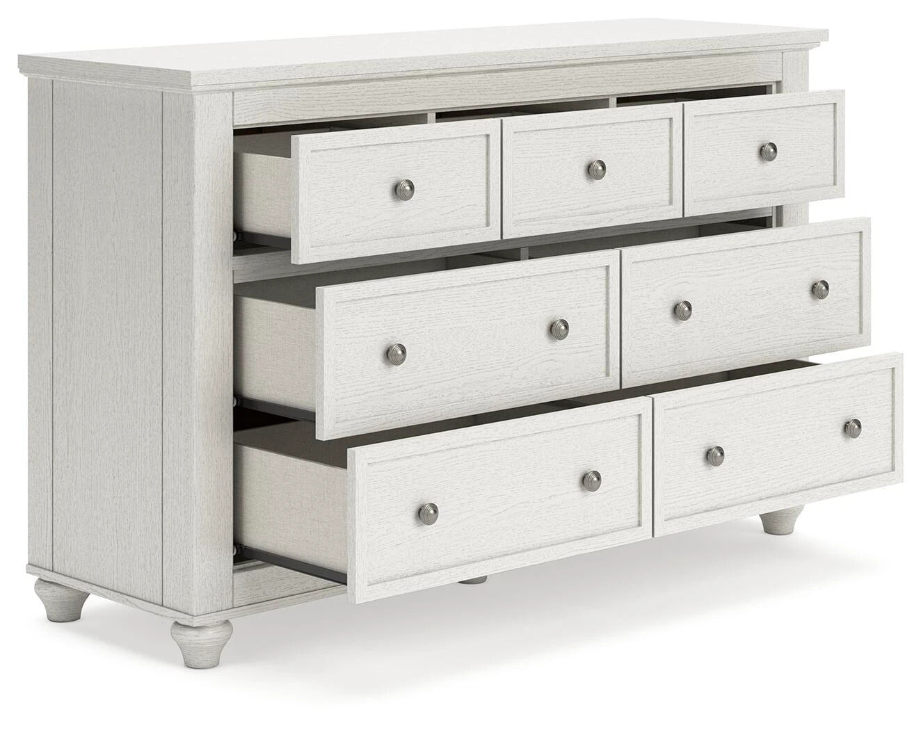 Grantoni 7-Drawer Dresser with Soft White Finish