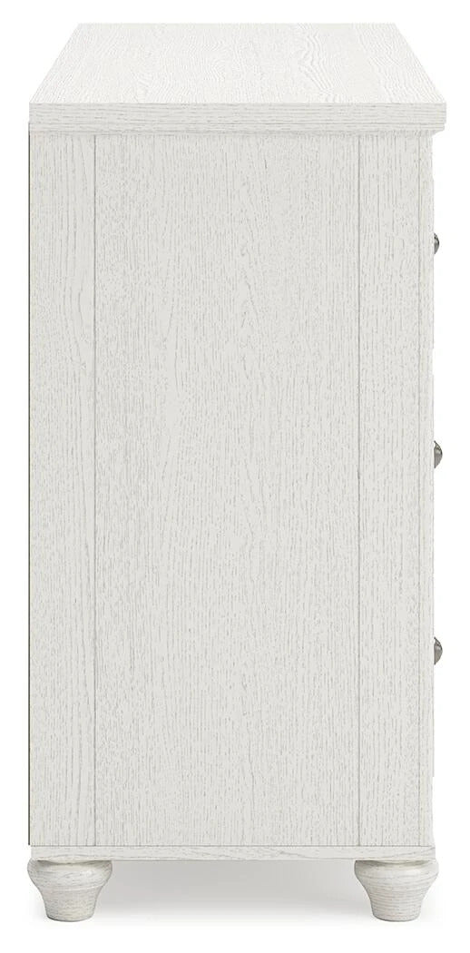 Grantoni 7-Drawer Dresser with Soft White Finish