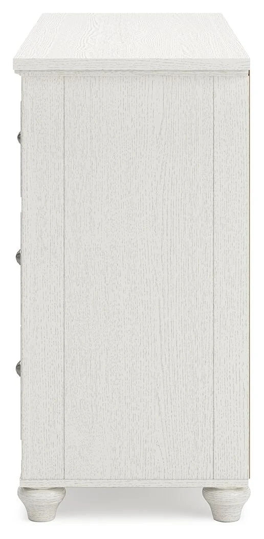 Grantoni 7-Drawer Dresser with Soft White Finish